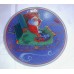 Gorham Set 4 6" Crystal Santa Plates Christmas Holiday Hostess Serving Candy