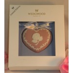 Wedgwood Pink White Jasperware Breast Cancer Heart Christmas Ornament Limited Edition
