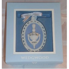 Wedgwood Blue White Jasperware Our First Home 2007 Christmas Tree Ornament 