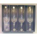 Longchamp Cristal D'Arquis Champagne Set of 4 Glasses 24% Lead Crystal Boxed