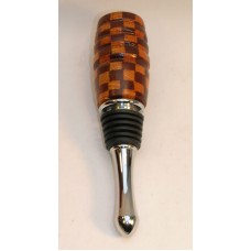 Hand Crafted Hand Turned Walnut & Oak Wood Topped Wine bottle Stopper Gift
