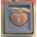 Wedgwood Pink White Jasperware Breast Cancer Heart Christmas Ornament Limited Edition